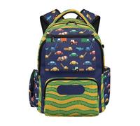HUGS IDEA Zaino per bambini Personalizzato Nome Personalizzato Scuola per Ragazzi 17.7 Pollici Scuola Bookbag per Bambini 6-15 Anni, Mix di trasporto