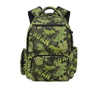 HUGS IDEA Zaino per ragazzi Cool 43,2 cm Scuola Bookbag Età 8-12 Elementare Zaino Back to School Sport, Ruggito nella giungla
