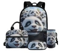 HUGS IDEA Zaino per scuola ragazzi zaino età 8-10 bambini Bookbag viaggio escursionismo campeggio Daypack, Panda fresco, Taglia unica, Zaini