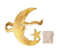 Hugsweet Braccialetto Aperto Luna e Stelle,Braccialetto A Fascia Luna E Stella | Gioiello Regolabile per Compleanni Natale San Festa della Mamma