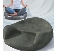 HUGUQING Cuscino Ergonomico In Memory Foam Per Meditazione E Yoga - Seduta Resistente E Non Collapsibile, Adatto Alla Pratica Dello Yoga, Culto E Uso Come Cuscino Comodo Per Pavimenti Blackish Green