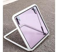 HUGUQING Finestra a oblò per barca, finitura anodizzata, oblò quadrato, apertura regolabile da 0 a 90°, lucernari resistenti, finestra di fuga, maniglia rotante per barca, yacht, camper 570 x 570 mm