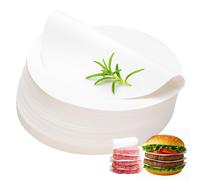 Hugwish 1000pcs carta oleata Rotonda 10cm per hamburger, fogli per pressa h 1000