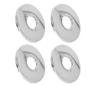 Hugwish Rubinetto Rosetta Acciaio Inox (3/4) Ø 27 mm x Ø 80 mm x altezza 5 mm 4 Pezzi, Finiture Per Rubinetti Doccia E Rubinetto A Parete Acqua Calda (Ø 80 mm x 5 mm altezza)