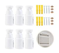 Hugwish Set di 6 Supporto termoarredo Bagno, Supporto Fissaggio termoarredo, staffe Montaggio termoarredo, ABS Distanza Regolabile 75-95 mm, Portata 90kg, aggancio termoarredo (6, Bianco)