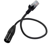 HUHANGGod Cavo adattatore da XLR a RJ45, convertitore da maschio a maschio DMX per altoparlante, mixer, amplificatore, microfono, equalizzatore, fotocamera, illuminazione palcoscenico DMX (RJ45