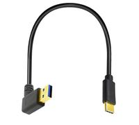 HUHANGGod Cavo corto da USB 3.0 A a USB C, cavo a 90 gradi rettangolare di tipo C 5 Gbps per la ricarica rapida e la sincronizzazione dei dati, compatibile con notebook, PC, tablet, telefono e altro