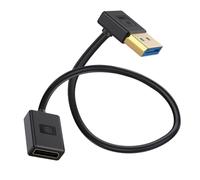 HUHANGGod Cavo di prolunga rettangolare Displayport 1.4, 90 gradi DP maschio a femmina (8K/60Hz, 4k/144Hz), DisplayPort corto 32.4Gbps per monitor da gioco, TV, PC, laptop (down)