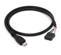 HUHANGGod Cavo prolunga da micro maschio a 10 pin USB femmina a adattatore micro USB maschio a cavo (50 cm)