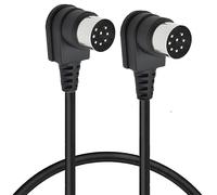 HUHANGGod Doppio angolo a 90 gradi, grande spina DIN a 8 pin per altoparlante maschio, 2 cavi di prolunga DIN a 8 pin, per Bang e Olufsen B&O PowerLink BeoLab (0,5 metri)