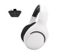 HUHD Cuffie wirless per Xbox Series X|S, Xbox One,2,4 GHz Cuffie Gaming Wireless per,PC,PS4,PS5,Mac,Switch,Microfono staccabile,modalità Bass Boost,luci LED (White)