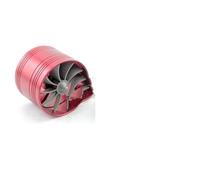 HUHNGNBZPM per Raccordi dell'Aria Automatici Turbine Eoliche Ingresso Singolo Ruota Motrice Universale Turbo Ventola Aspirazione Aria Risparmio Carburante Tubo Aspirazione Presa Aria(Red)