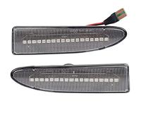 Huhpa 2PCS Anteriore Dinamico Segnale di Girata Indicatore Laterale Luce Che Scorre Ambra Segnale Sequenziale Lampada for JAGUAR X-TYPE 2002 2003 2004 2005-2009(2PCS Dynamic Crystal)