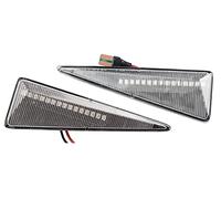 Huhpa 2Pcs Dinamico Ambra Indicatore Laterale Indicatore di Direzione Luce di Segnale for Renault Avantime Espace IV Megane 2 for Scenic 2 for Vel Satis 02-09 for Vento 10-13(Dynamic Crystal)
