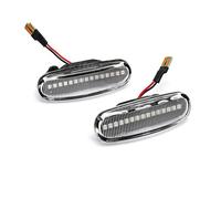 Huhpa 2pcs lampeggiante dinamico for Fiat Abarth Punto Grande for Panda 199 Doblo for Fiorino 3 for Idea 350 for Linea 323 110 luce di posizione laterale indicatore di direzione(Crystal)