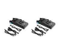 Huhudyy 2 x V Mount V-Lock adattatore batteria per montaggio batteria V Mount per fotocamera, luce video, monitor, registratore audio