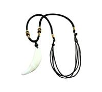 Huhuswwbin - Bello Collana Altri accessori - Vintage Brave Men Artificiale Lupo Dente Pendente Amuleto Collana di gioielli regalo - Bianco