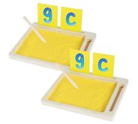 HuhWafee Montessori, vassoio di sabbia, primi allenamenti, lettere di apprendimento e segni, giocattolo per allenarsi, lettere in legno, montessori, tavolo di sabbia, giocattolo educativo di Natale