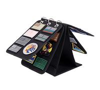 HUHYNN Espositore per patch board, supporto per patch con 4 pagine per collezioni di patch Hook & Loop, pannelli porta patch per scrivania (nero)