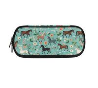 HUIACONG Astuccio per matite per bambini, per la scuola secondaria, Fiore di cavallo., Taglia unica, Astuccio