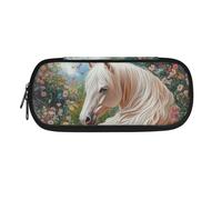 HUIACONG Astuccio per matite per ragazze scuola secondaria astuccio estetico astucci matite astucci matite astuccio, Cavallo floreale., Taglia unica, Astuccio