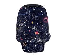 Huiacong - Coprisedile auto per bambini, motivo: luna spaziale, per bambini, con stelle e pianeta