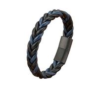 HUIANGLIYG Bracciale Cuoio Uomo,Bracciale da Uomo in Vera Pelle intrecciata, Classico, Fatto A Mano, con intreccio intrecciato, Casual, da Lavoro, con Chiusura Nera, Vintage, Punk, Affascinante, per