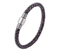 HUIANGLIYG Bracciale Cuoio Uomo,Bracciale in Pelle intrecciata per Uomo, Unico Nel Suo Genere, Fatto A Mano, con intreccio incrociato, Polsino Singolo Impilabile, Gioiello Vintage Punk Affascinante