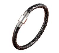 HUIANGLIYG Bracciale Cuoio Uomo,Bracciale in Pelle intrecciata per Uomo, Unico Nel Suo Genere, Fatto A Mano, con intreccio incrociato, Polsino Singolo Impilabile, Gioiello Vintage Punk Affascinante