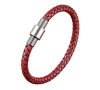 HUIANGLIYG Bracciale Cuoio Uomo,Bracciale in Pelle intrecciata per Uomo, Unico Nel Suo Genere, Fatto A Mano, con intreccio incrociato, Polsino Singolo Impilabile, Gioiello Vintage Punk Affascinante