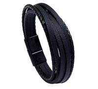 HUIANGLIYG Bracciale da Uomo e da Donna in Pelle intrecciata, Multifilo, Fatto A Mano, intrecciato, con Chiusura Magnetica, Bracciale Casual Multistrato per Coppia, Gioielli Dell'Amicizia, Regalo di