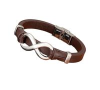 HUIANGLIYG Bracciale Uomo,Bracciale da Uomo in Vera Pelle con infinito, Classico, Fatto A Mano, in Corda intrecciata, con Numero 8, Bracciale Rigido Vintage Punk, Gioiello Affascinante per Coppie, R