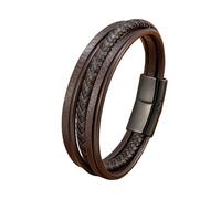 HUIANGLIYG Bracciale Uomo,Bracciale da Uomo in Vera Pelle Fatto A Mano, con Corda, Multistrato, intrecciato, etnico, Casual, Vintage, Punk, Affascinante, per Coppia, Occasioni Speciali, Regalo di Am