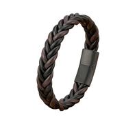 HUIANGLIYG Bracciale Uomo,Bracciale da Uomo in Vera Pelle intrecciata, Classico, Fatto A Mano, con intreccio intrecciato, Casual, da Lavoro, con Chiusura Nera, Vintage, Punk, Affascinante, per Ragaz