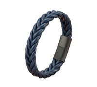 HUIANGLIYG Bracciale Uomo Pelle,Bracciale da Uomo in Vera Pelle intrecciata, Classico, Fatto A Mano, con intreccio intrecciato, Casual, da Lavoro, con Chiusura Nera, Gioiello Vintage Punk Affascinan