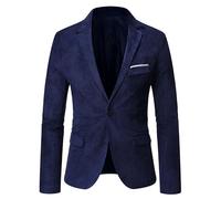 HUIANGLIYG Giacca da Uomo in Velluto A Coste Giacca A Un Bottone Blazer Classica con Tacca con Bavero su Misura Giubbotto Sportivo Vintage Casual con Tasche per Ufficio Festa di Nozze AUT