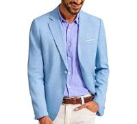 HUIANGLIYG Giacca Sportiva da Uomo in Lino, Giacca Leggera in Blend Blend in Lino, Giacca da Giacca da Business con Corte Sottile e Tasche per Il Lavoro, Abbigliamento Quotidiano per Matrimoni