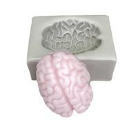 huiba 5 Stampo per cervello in silicone - Stampi in silicone a forma di organi umani,Cervello Natale Utensili per la decorazione della torta con fondente cioccolato stampo budino gelatina candela