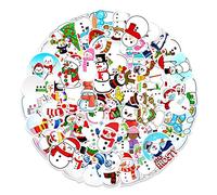 huiba Adesivi naviños per acqua | Adesivi navine non ripetitivi Natale | Decalcomanie Buon Natale Adesivi Babbo Natale per bottiglia Laptop Journaling