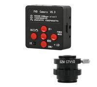 HUIBBGO Accessori per microscopio da Laboratorio 4K 2K 48MP 55MP Videocamera Digitale HDMI USB Lente d'Ingrandimento per Stereo+SZM CTV Adattatore Obiettivo 1/2 1/3 Cmount per microscopio