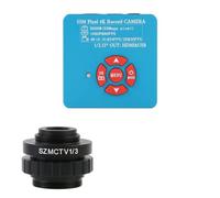 HUIBBGO Accessori per microscopio da Laboratorio 4K 2K 48MP 55MP Videocamera Digitale HDMI USB Lente d'Ingrandimento per Stereo+SZM CTV Adattatore Obiettivo 1/2 1/3 Cmount per microscopio