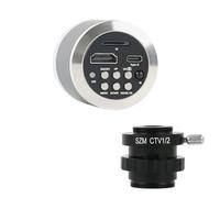 HUIBBGO Accessori per microscopio da Laboratorio 4K 2K 48MP 55MP Videocamera Digitale HDMI USB Lente d'Ingrandimento per Stereo+SZM CTV Adattatore Obiettivo 1/2 1/3 Cmount per microscopio