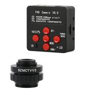 HUIBBGO Accessori per microscopio da Laboratorio 4K 2K 48MP 55MP Videocamera Digitale HDMI USB Lente d'Ingrandimento per Stereo+SZM CTV Adattatore Obiettivo 1/2 1/3 Cmount per microscopio