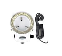 HUIBBGO Accessori per microscopio da Laboratorio: Anello Luminoso a 144 LED per miniscopio, Lampada Regolabile per Corrente alternata 110V-220V.