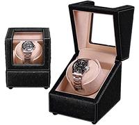 HUIBBGO Caricatore Automatico per Orologi, Scatole portaoggetti per caricatori Automatici per Orologi, Elegante Custodia in Pelle PU e Motore Silenzioso, Scatola espositiva per 1