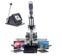 HUIBBGO Macchina per Creare Bottoni magnetici da Frigorifero con taglierina e 100 componenti per la creazione di Badge, Ideale per Badge con Foto, Spille Regalo, Badge di Squadra