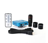HUIBBGO Microscopio 34MP HDMI USB, oculare elettronico con Attacco 0.5XC e Adattatore.