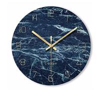 HUIBBGO Orologio da Parete in Marmo, Orologio al Quarzo Muto, Ornamento, Ristorante, Soggiorno, Orologio da Parete Circolare, Arredamento per la casa, Talla nica