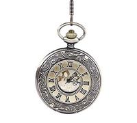 HUIBBGO Orologio da tasca con catena, orologio da tasca grande classico cavo scala romana orologio da tasca alla moda vintage con quadrante dorato orologio da tasca è molto adatto vintage inciso al