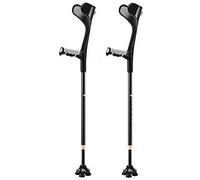 HUIBBGO Stampelle da avambraccio, Bastone Regolabile, Altezza Regolabile, stampelle da avambraccio, stampelle da Gomito ammortizzanti, con Comoda Maniglia, Assistenza Leggera, per Uomo/Don